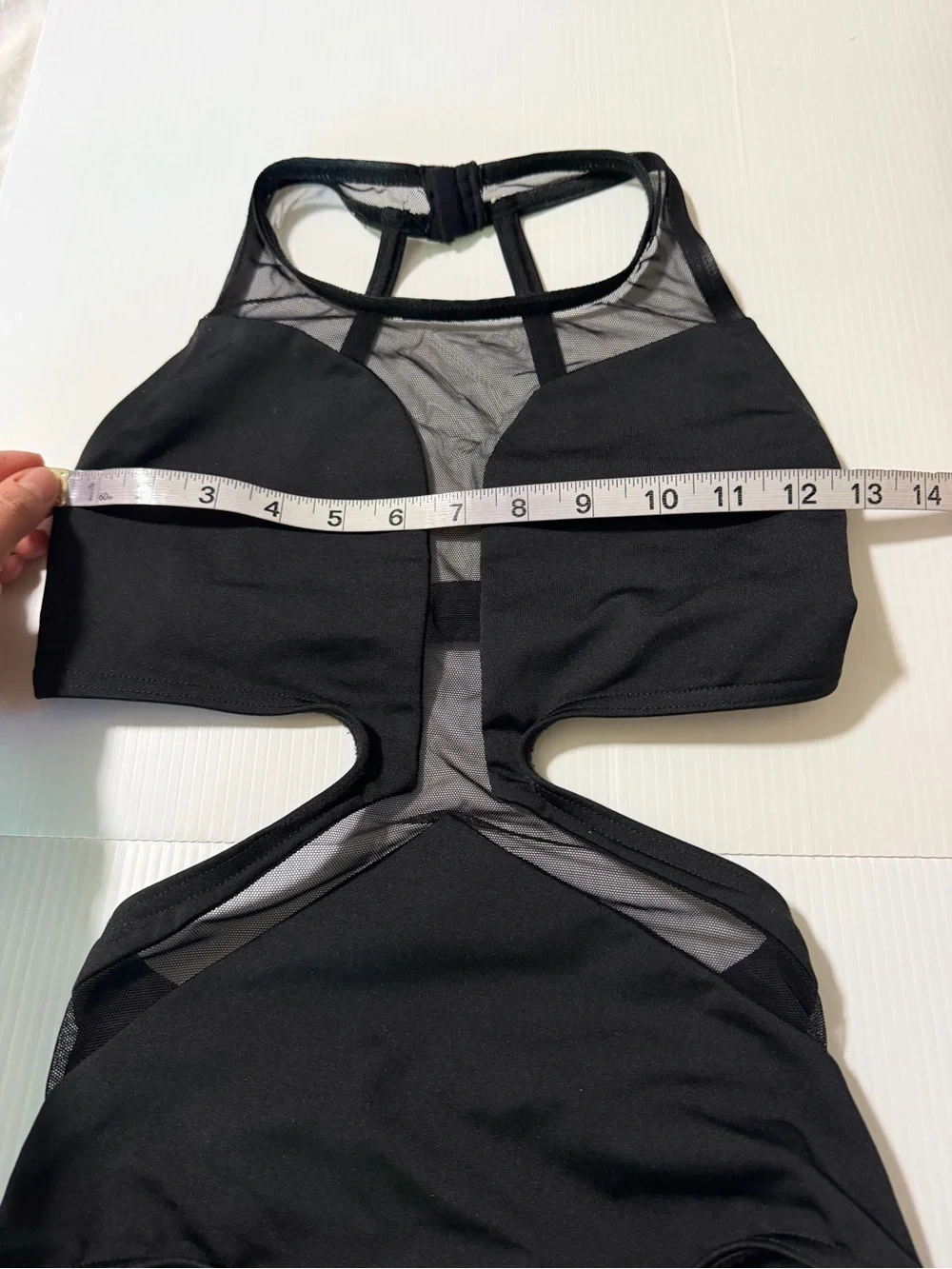 BP design solo illusion black open back Dance Costume contemporary acro adult XS